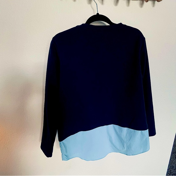 Athleta Gallery 2.0 Top Navy Blue Two Layer top - Picture 7 of 8